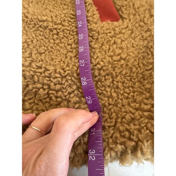 Patagonia Women's Dusty Mesa Parka Sherpa Coat Mid Length in Camel Brown - Small - Picture 8 of 9